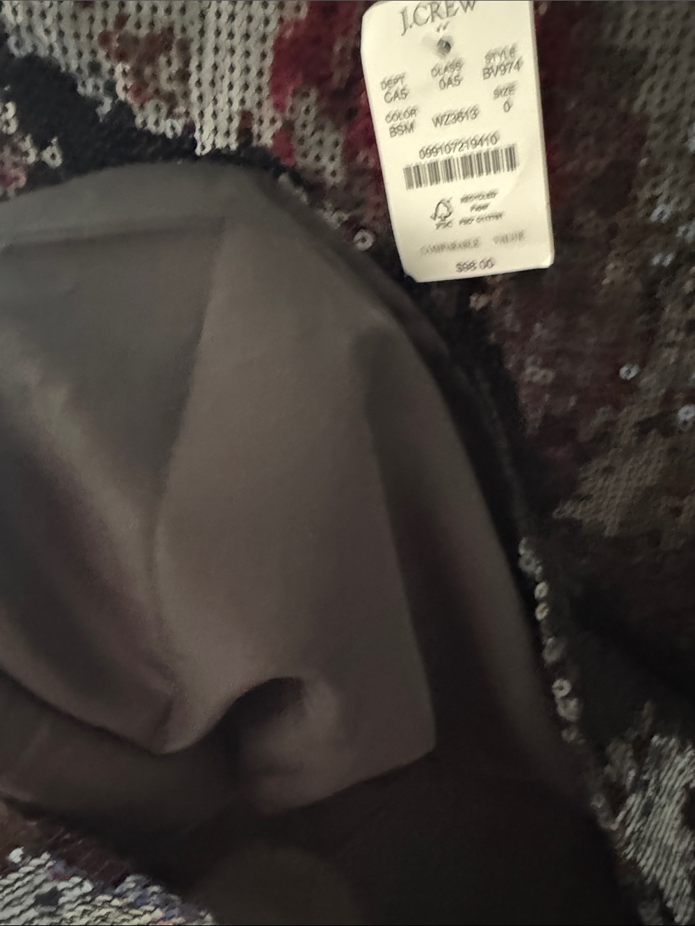 J. Crew Black Sequin Mini Skirt - Picture 5 of 8